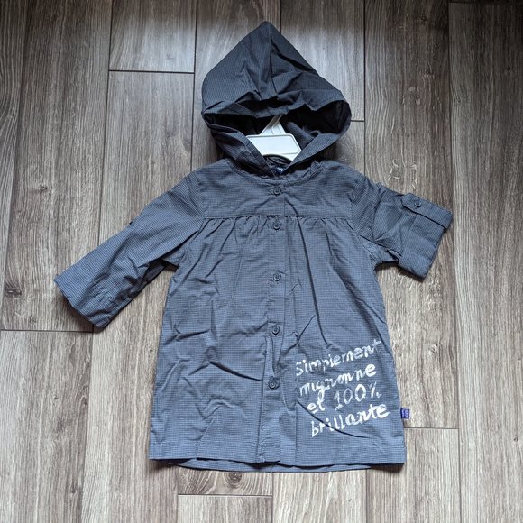 NWT Toddler Girl (2Y) - SOURIS MINI Woven Hooded Tunic - Picture 1 of 8